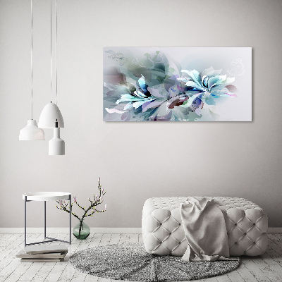 Foto obraz skleněný horizontální Abstrakce květiny