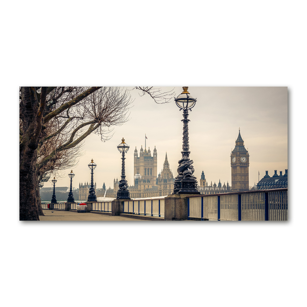 Foto obraz sklo tvrzené Londýn podzim