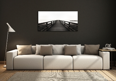Moderní skleněný obraz z fotografie Dřevěné molo