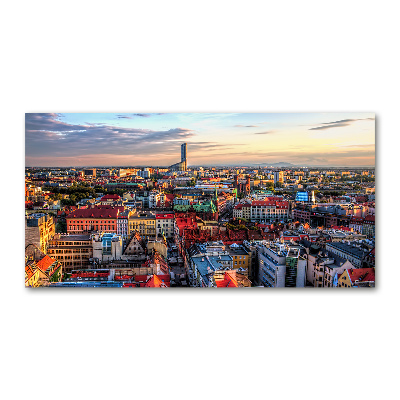 Foto obraz sklo tvrzené Panorama Vratislav
