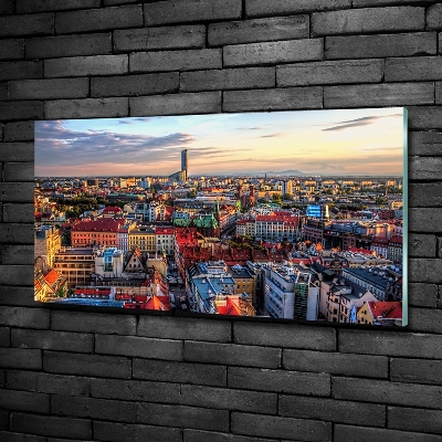 Foto obraz sklo tvrzené Panorama Vratislav