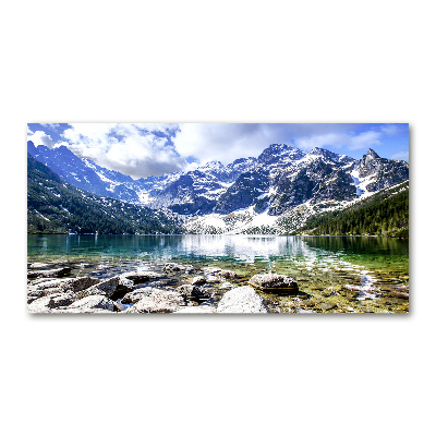 Foto obraz fotografie na skle Mořské oko Tatry