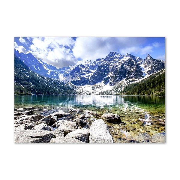 Foto obraz fotografie na skle Mořské oko Tatry