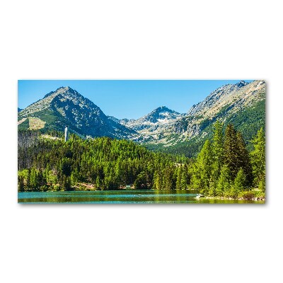 Foto obraz skleněný horizontální Jezero v horách