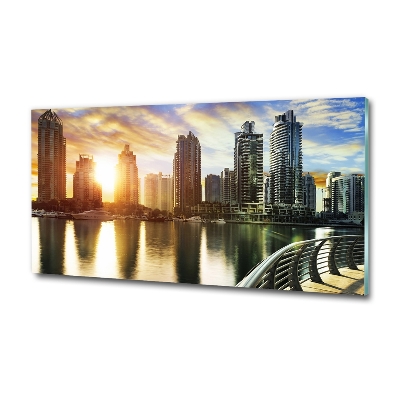 Moderní skleněný obraz z fotografie Dubai západ slunce