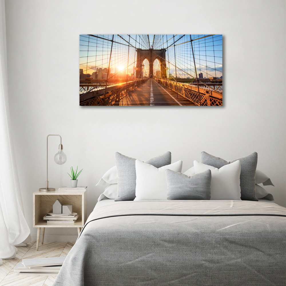 Moderní skleněný obraz z fotografie Brooklynský most