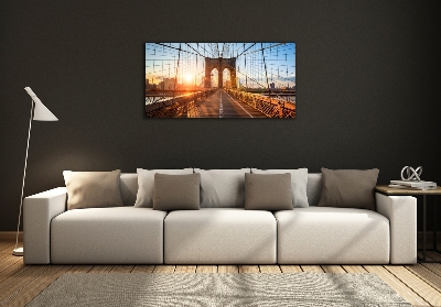 Moderní skleněný obraz z fotografie Brooklynský most