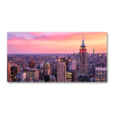 Foto obraz skleněný horizontální New York západ