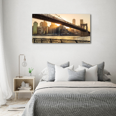 Foto obraz sklo tvrzené Brooklynský most