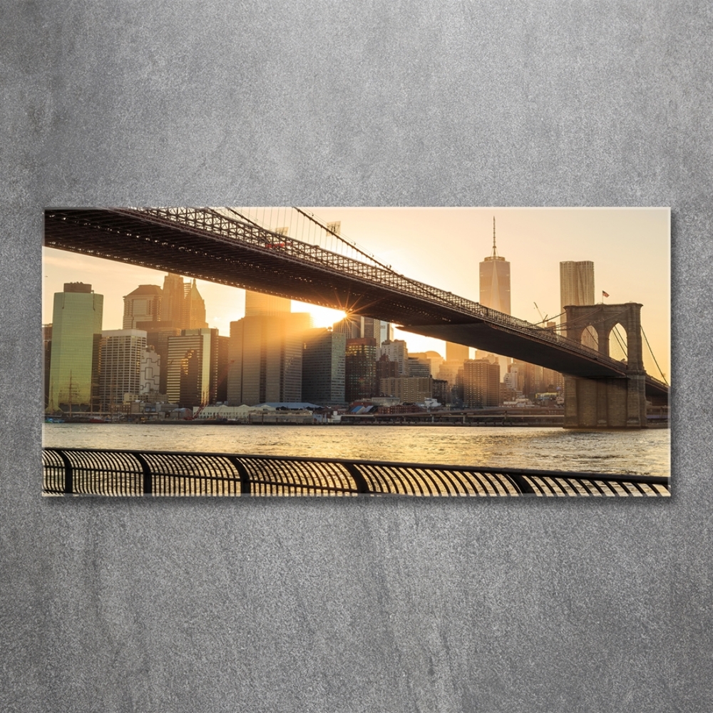 Foto obraz sklo tvrzené Brooklynský most