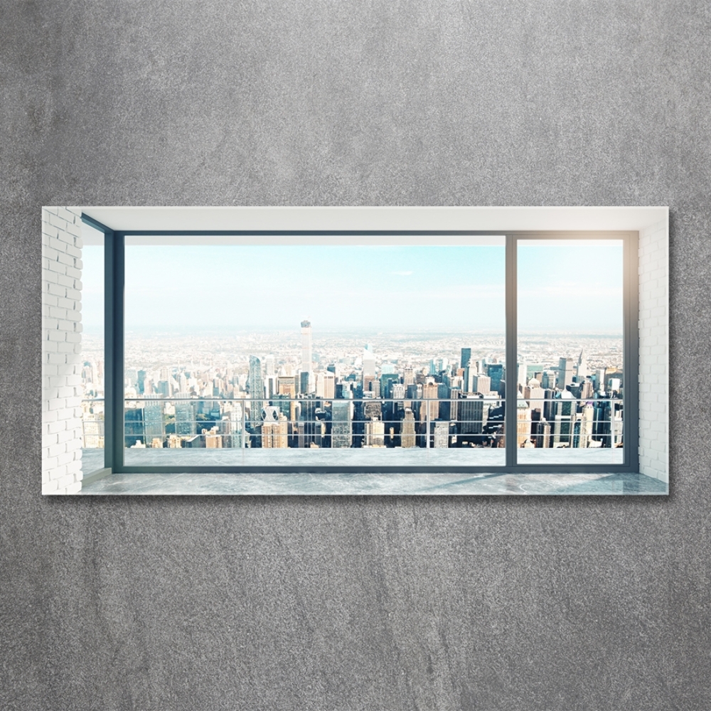 Foto obraz fotografie na skle Pohled na město