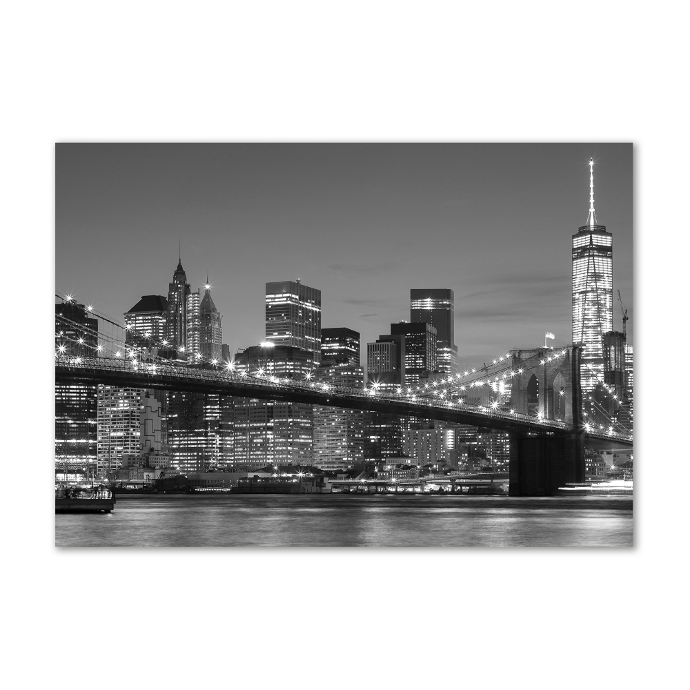 Foto-obraz fotografie na skle Manhattan noc