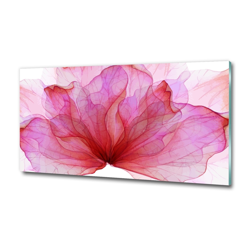 Foto obraz sklo tvrzené Růžová květina