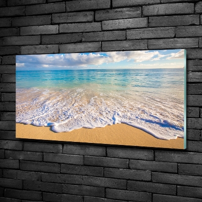 Fotoobraz na skle Havajská pláž