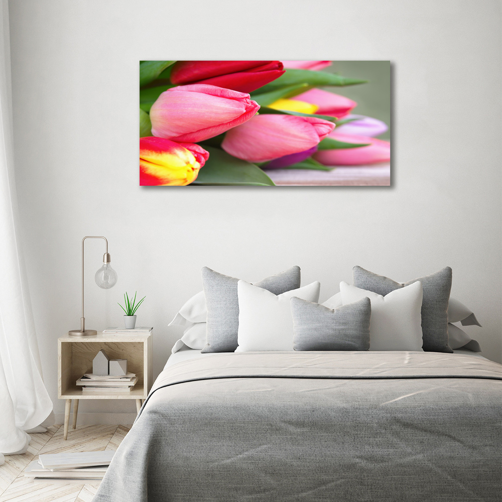 Foto obraz fotografie na skle Barevné tulipány
