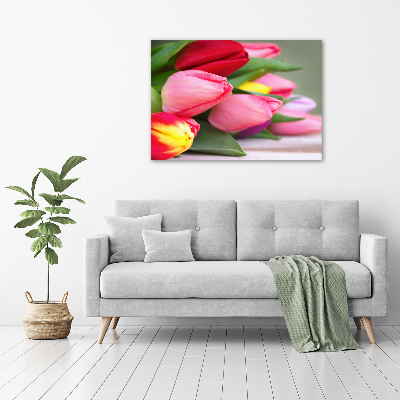 Foto obraz fotografie na skle Barevné tulipány