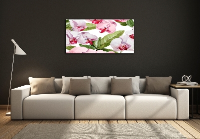 Fotoobraz na skle Růžové orchideje