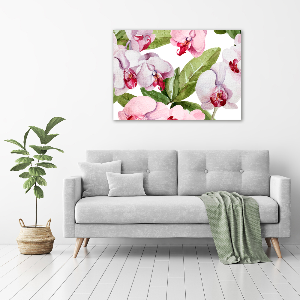 Fotoobraz na skle Růžové orchideje