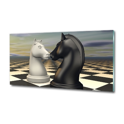 Fotoobraz na skle Šachy koně