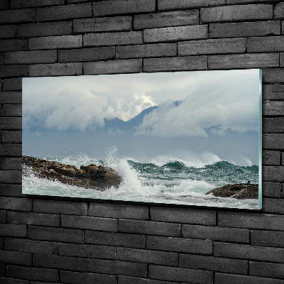 Fotoobraz na skle Rozbouřené moře