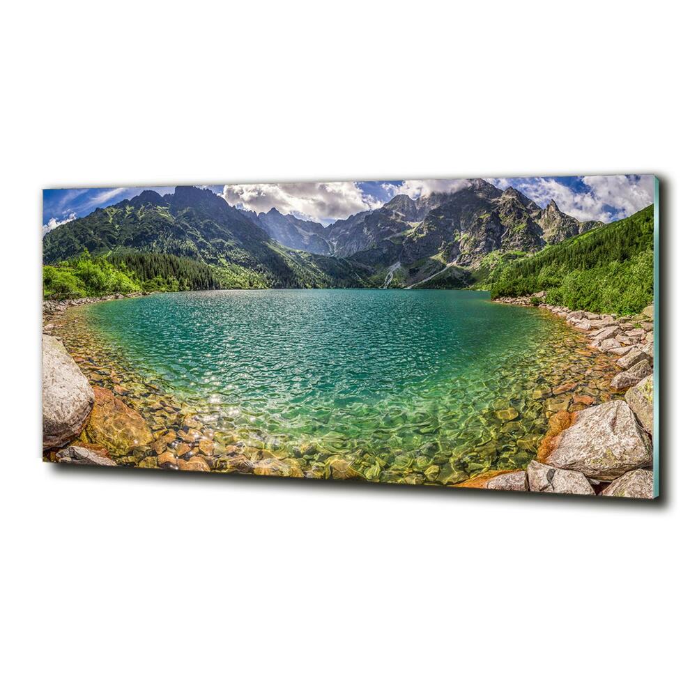 Foto obraz fotografie na skle Jezero v horách