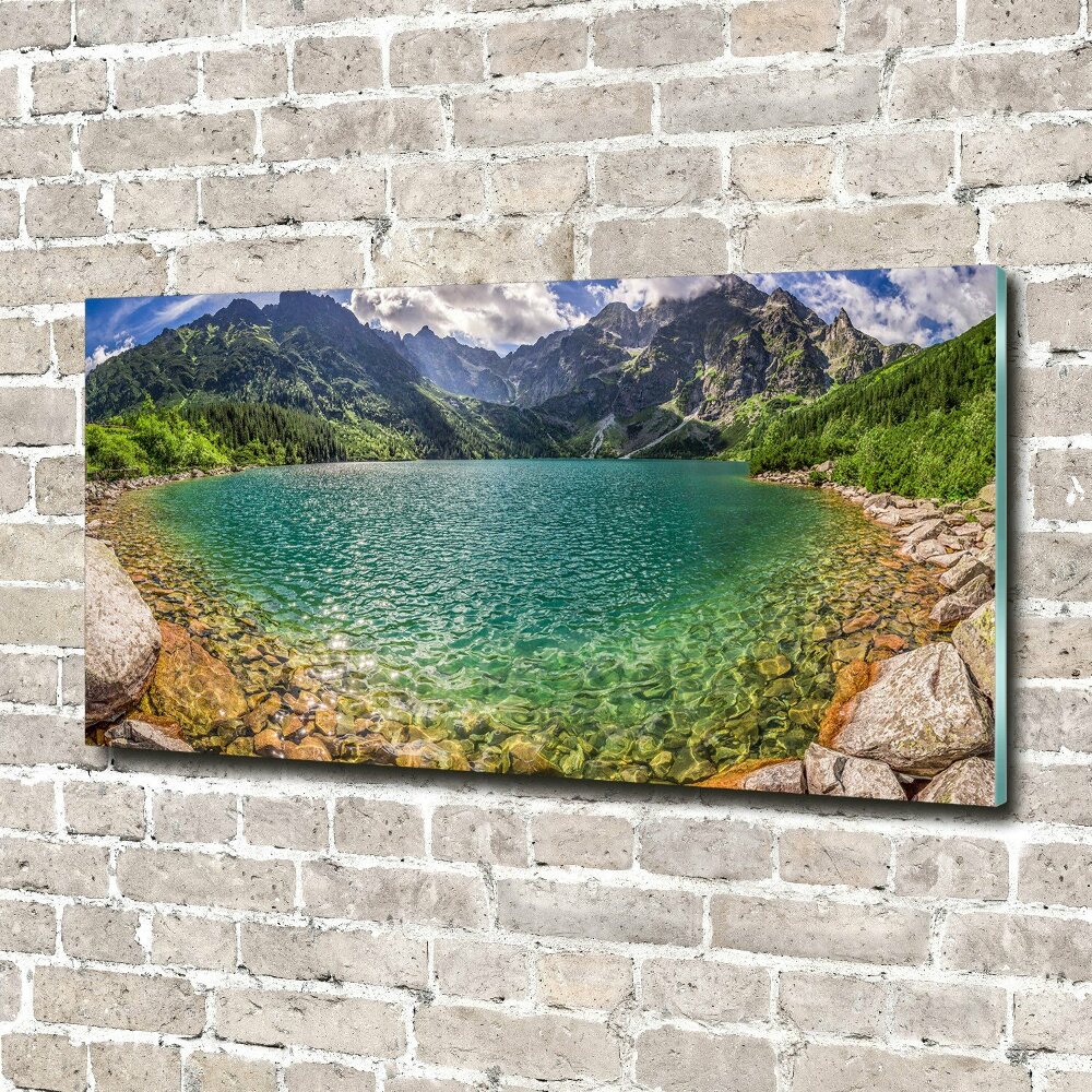 Foto obraz fotografie na skle Jezero v horách