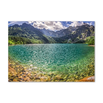 Foto obraz fotografie na skle Jezero v horách