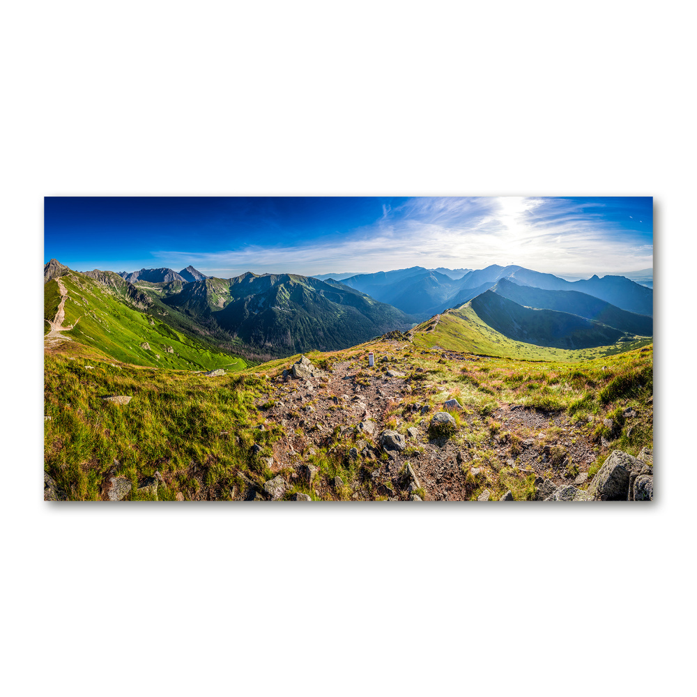 Foto obraz sklo tvrzené Horská panorama