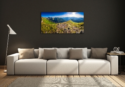 Foto obraz sklo tvrzené Horská panorama