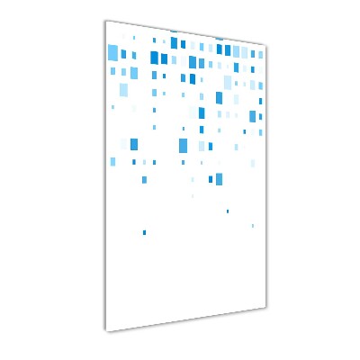 Vertikální Fotoobraz na skle Modré čtverce