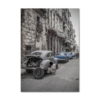 Vertikální Moderní skleněný obraz z fotografie Havana