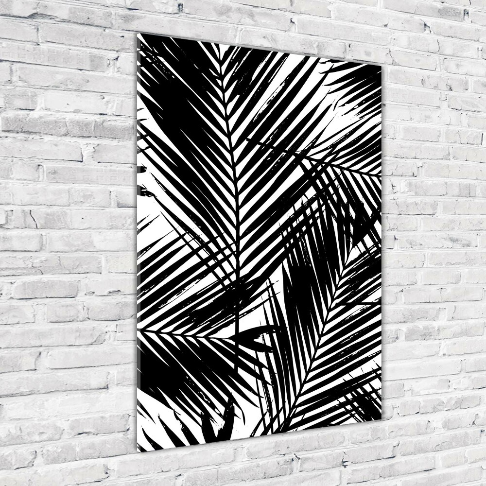 Vertikální Foto obraz sklo tvrzené Listí palmy