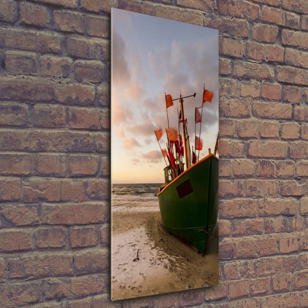 Vertikální Foto obraz sklo tvrzené Rybářská loď
