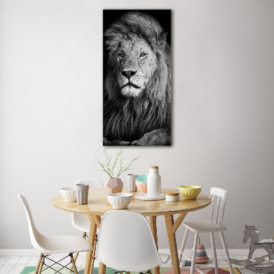 Vertikální Foto-obrah sklo tvrzené Portrét lva