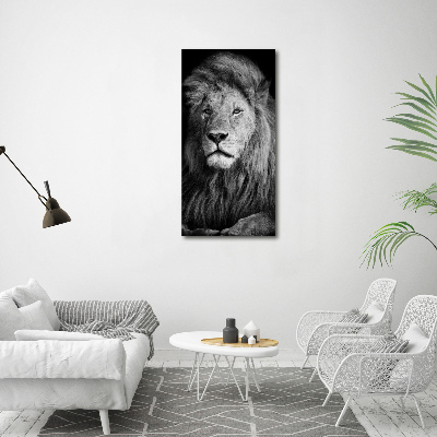 Vertikální Foto-obrah sklo tvrzené Portrét lva