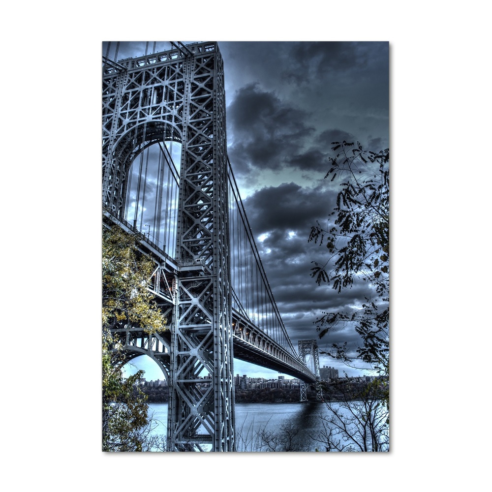 Vertikální Foto obraz fotografie na skle Most New York