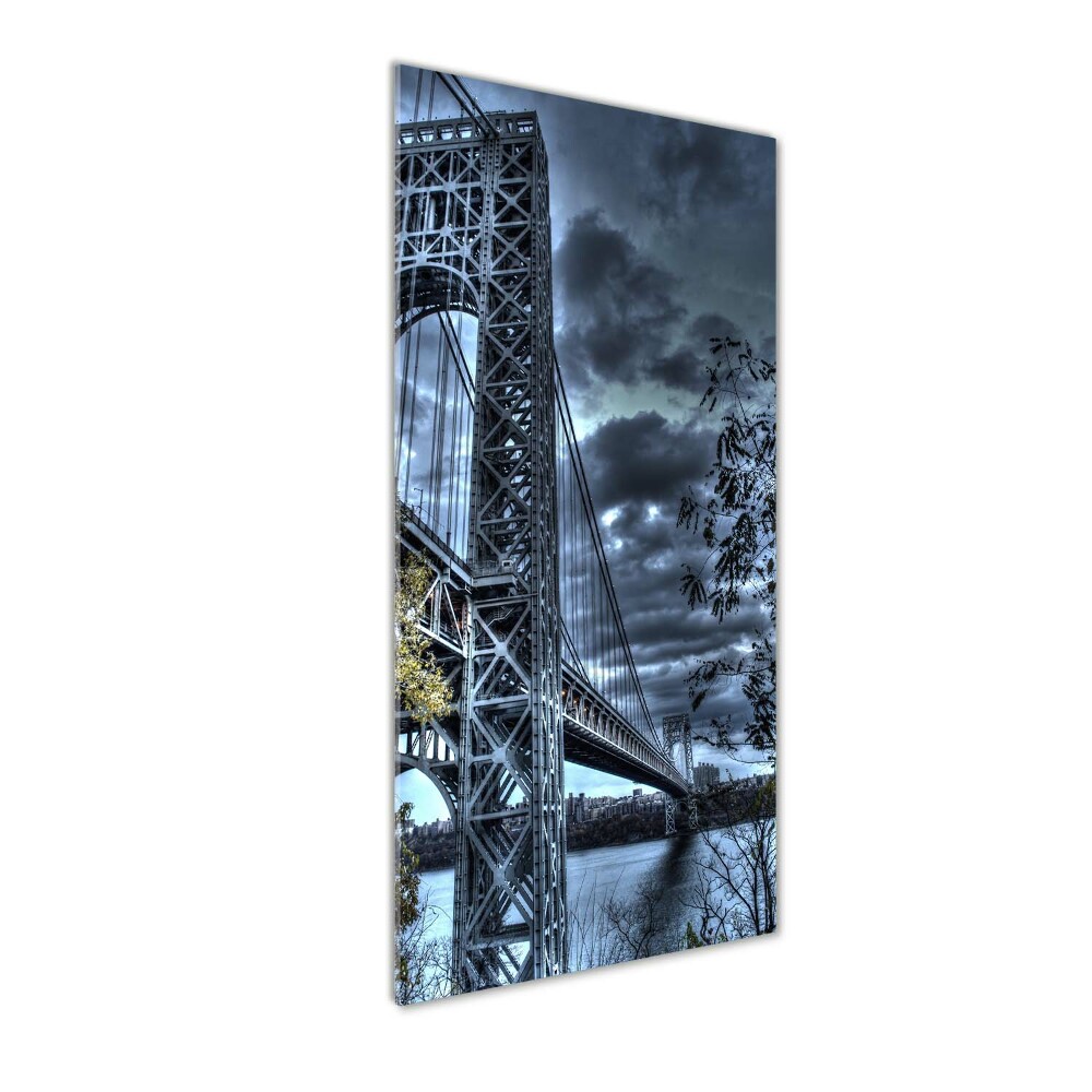 Vertikální Foto obraz fotografie na skle Most New York