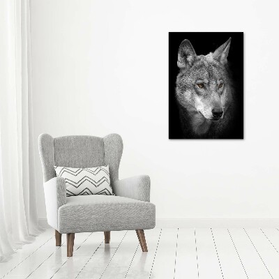 Vertikální Foto-obrah sklo tvrzené Portrét vlka