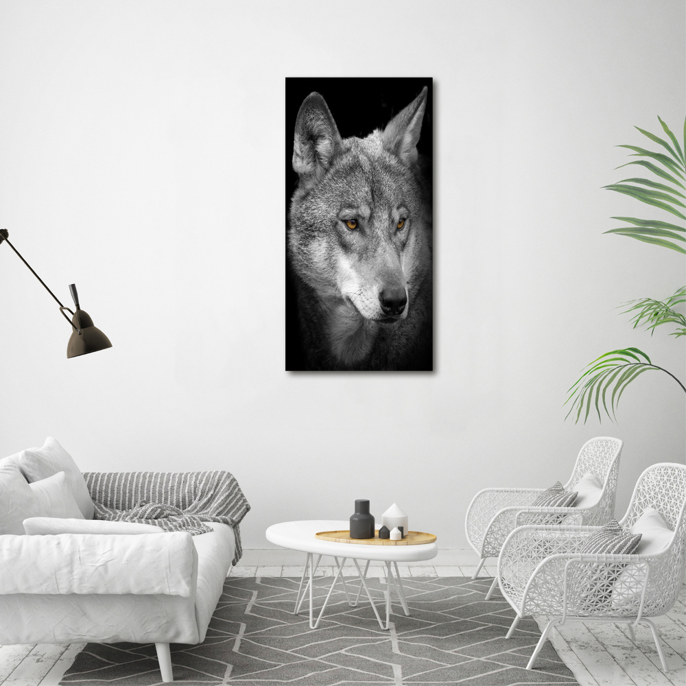 Vertikální Foto-obrah sklo tvrzené Portrét vlka