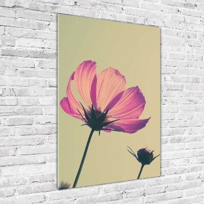 Vertikální Foto obraz sklo tvrzené Růžové květiny