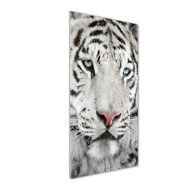 Vertikální Foto-obrah sklo tvrzené Bílý tygr