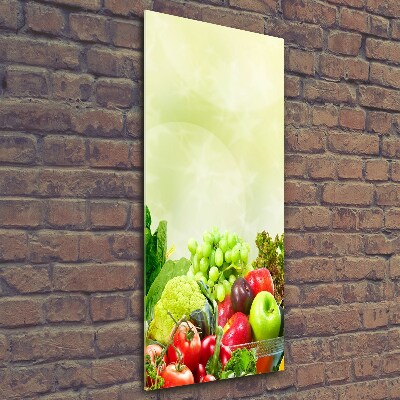 Vertikální Fotoobraz na skle Zelenina a ovoce