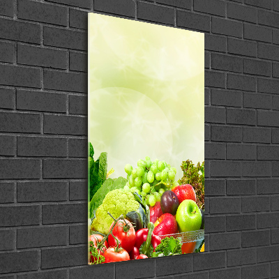 Vertikální Fotoobraz na skle Zelenina a ovoce