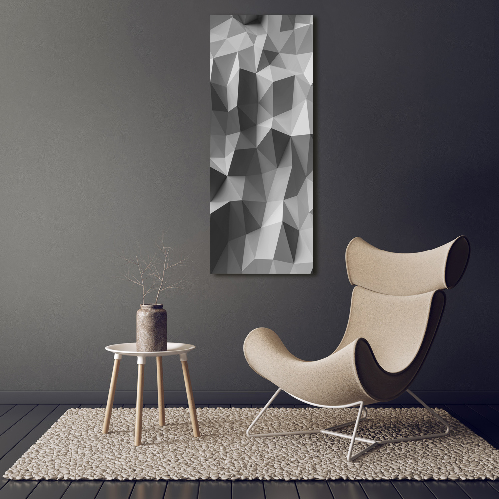 Vertikální Fotoobraz na skle Abstrakce trojúhelníky