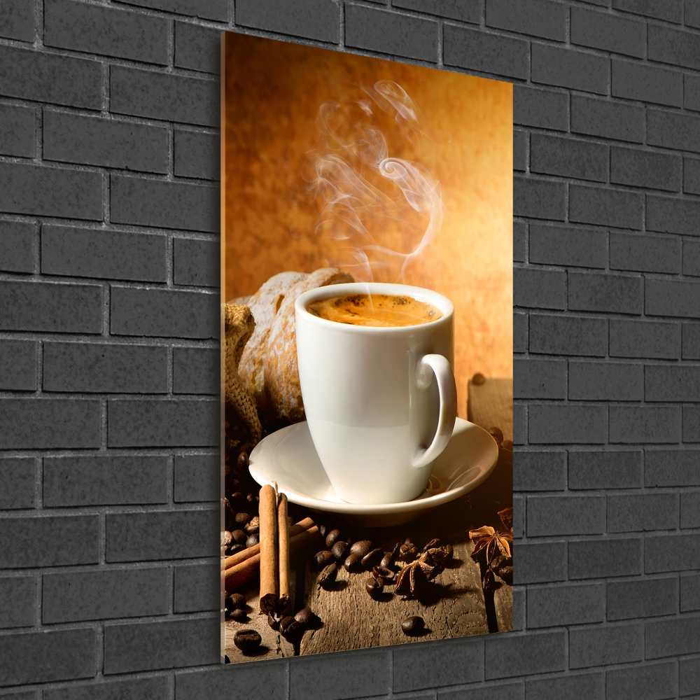 Vertikální Foto obraz fotografie na skle Hrnek kávy
