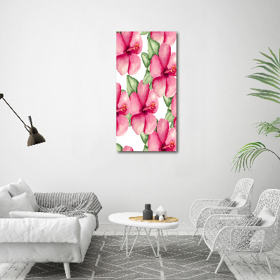 Vertikální Fotoobraz na skle Tropické květiny