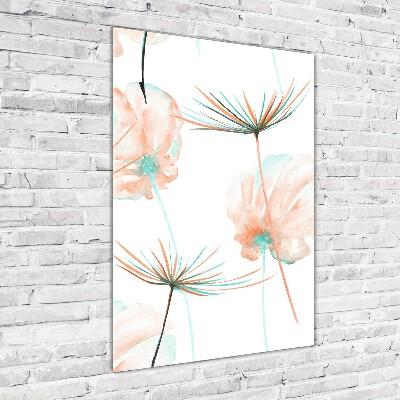Vertikální Foto obraz sklo tvrzené Polní květiny