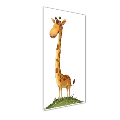 Vertikální Moderní skleněný obraz z fotografie Žirafa