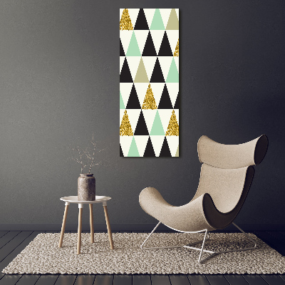 Vertikální Fotoobraz na skle Barevné trojúhelníky