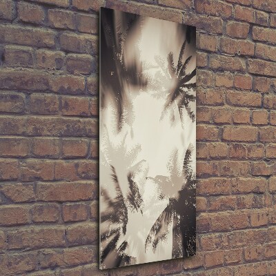 Vertikální Fotoobraz skleněný na stěnu do obýváku Palmy
